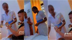 "She has been taking care of me:" Sick man gushes as he gets treated by his nurse girlfriend in sweet Video