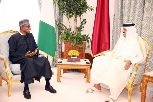 Buhari zai hadu da Sarkin Qatar Sheikh Tamim bin Hamad Althani