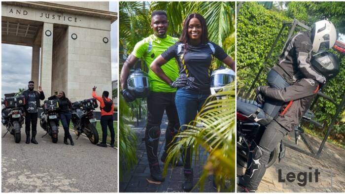 "I Dozed on my bike": Brave lady rides bike from Lagos to 5 African countries, covers 5000km with her husband