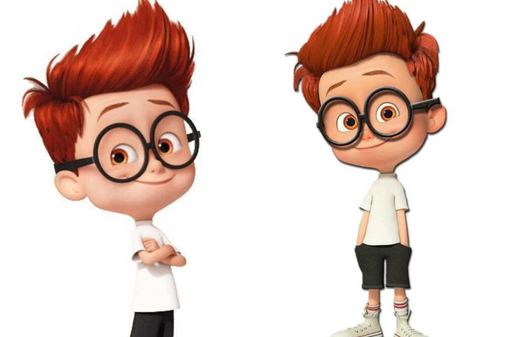 Male cartoon characters with glasses