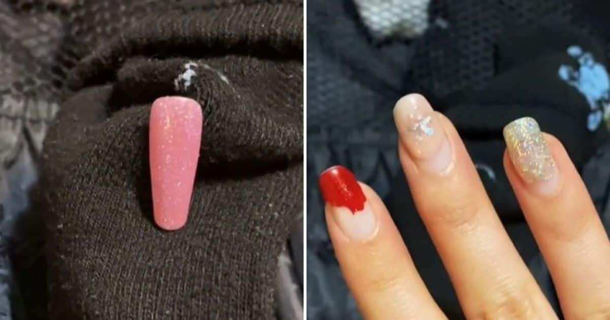 Lady exposes husband after finding pink press-on nail in his suitcase on his return from 'business trip'