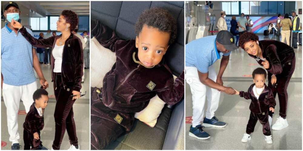 Regina Daniels and son on vacation. Regina Daniels and son on vacation.
