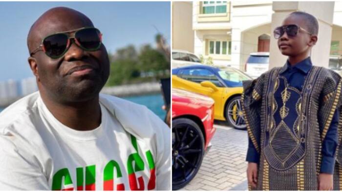 EFCC go soon arrest the boy: Funny reactions as Mompha's 9-year-old son labelled world's youngest billionaire