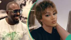 Jim Iyke reacts as Toke Makinwa, Kate Henshaw query him about alleged relationship with Nadia Buari