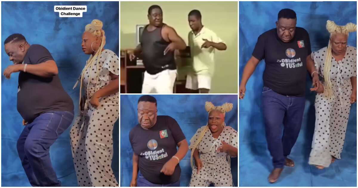 See video of Mr Ibu recreating old Nollywood dance steps with his grown daughter