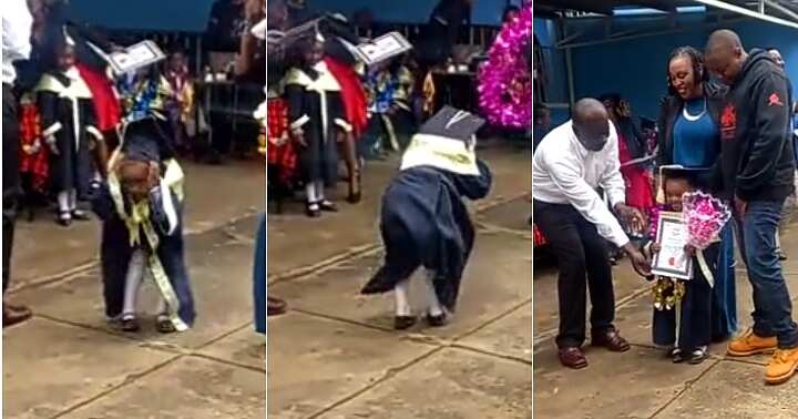 Viral video captures moment little girl broke into dance during graduation