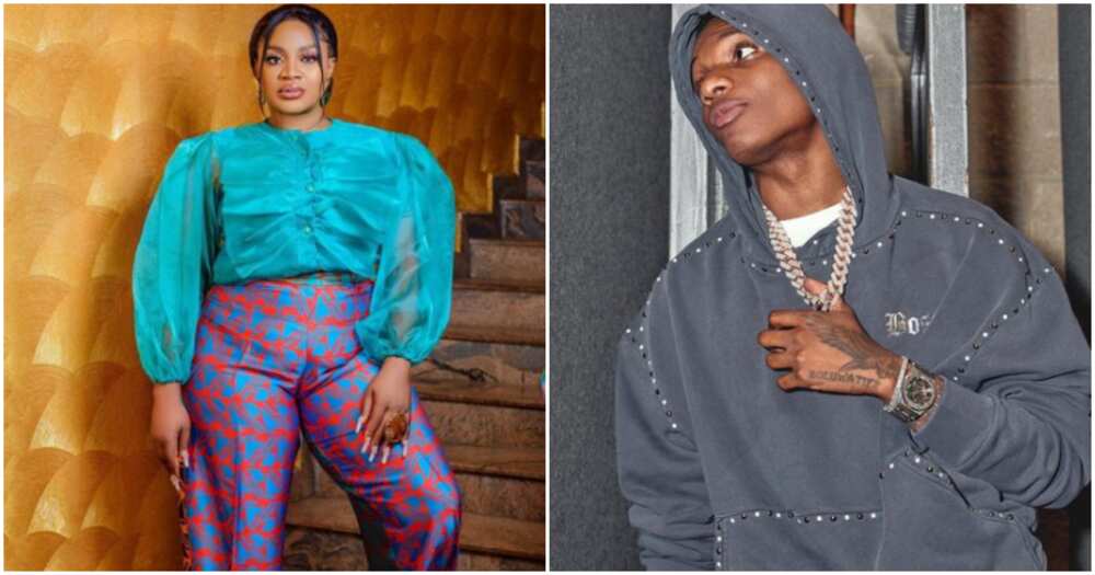 Nigerian actress Uche Ogbodo and singer Wizkid