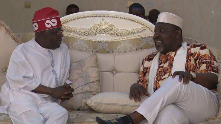 Bola Tinubu tare da Rochas Okorocha.