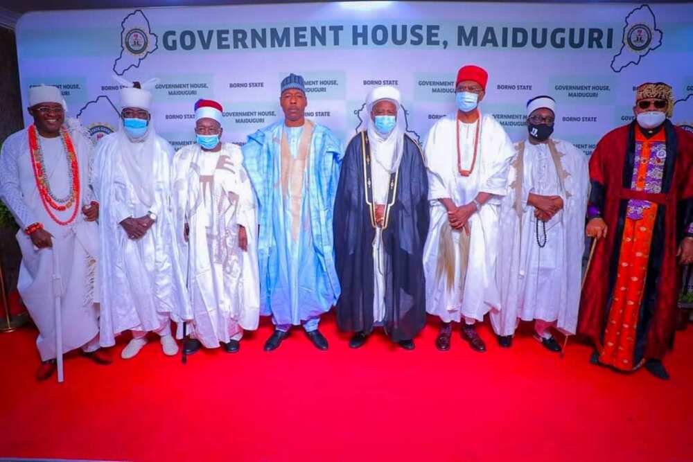 Boko Haram: Sultan, other prominent traditional rulers pay condolence visit to Governor Zulum