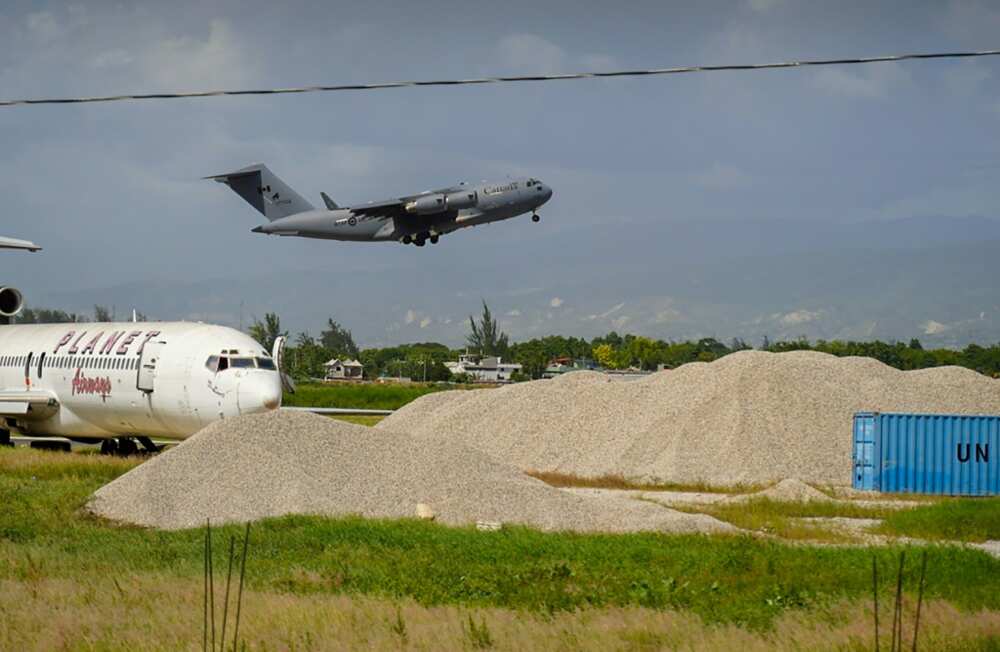 A Canadian military plane takes off from Haiti's capital Port-au-Prince, a visible sign of the security aid that Canada is providing as Haiti faces a rise in gang violence