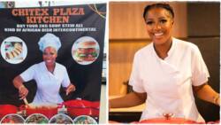 "Brand ambassador": Port Harcourt restaurant owner uses Hilda Baci's photo for banner, photo goes viral