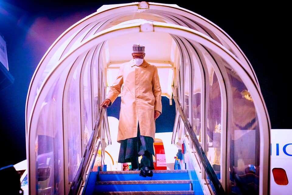 Buhari arrives UK for summit