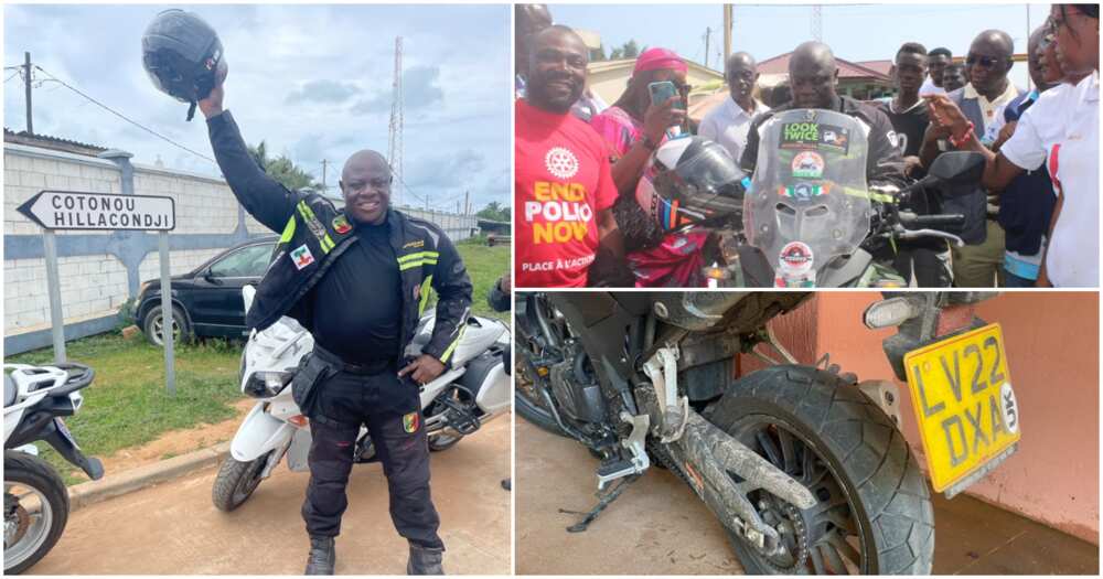 Kunle Adeyanju, London to Lagos biker, Benin Republic, May 29
