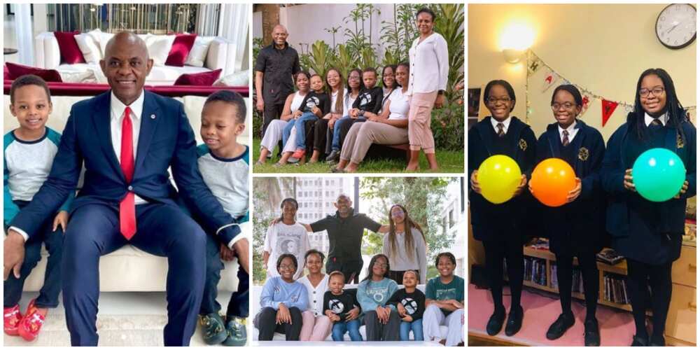 5 Times Billionaire Tony Elumelu gave rich family goals in adorable pictures with his children