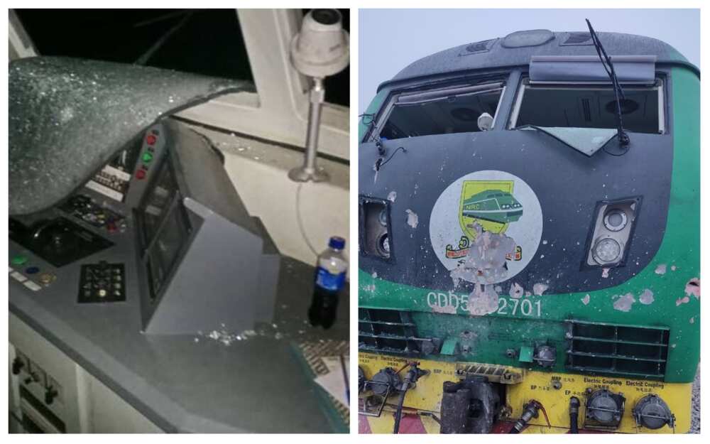The attacked Abuja-Kaduna train