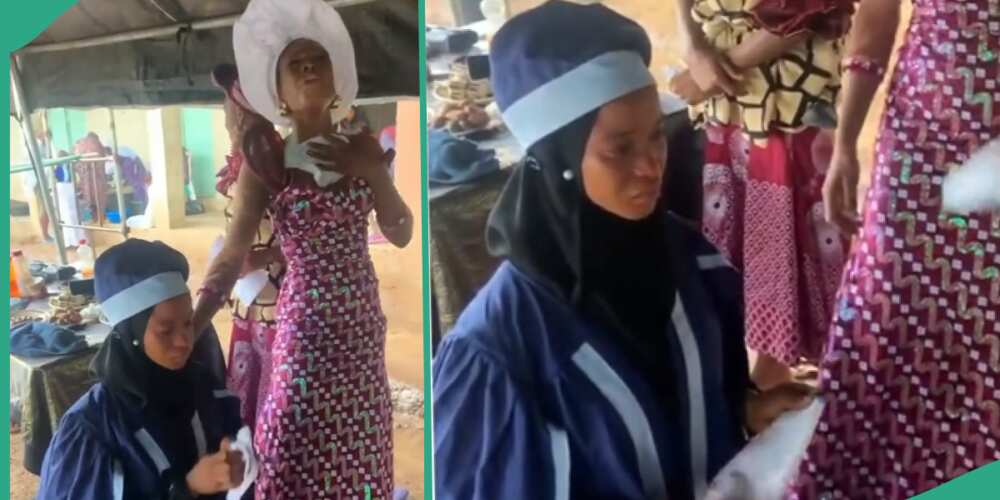 Nigerian madam cries as her apprentices gets her freedom.