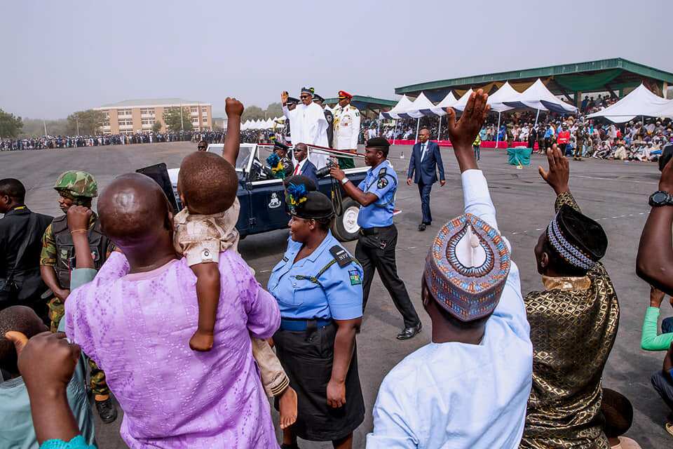 Showers of praises on Buhari as he commissions 602 regular police officers in Kano