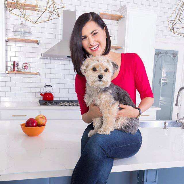 Megan Olivi with her dog