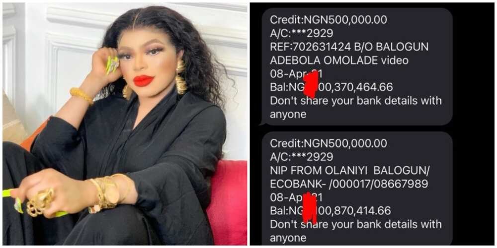 Thank You God: Popular Crossdresser Bobrisky Flaunts 'Almost N1 Billion' Account Balance