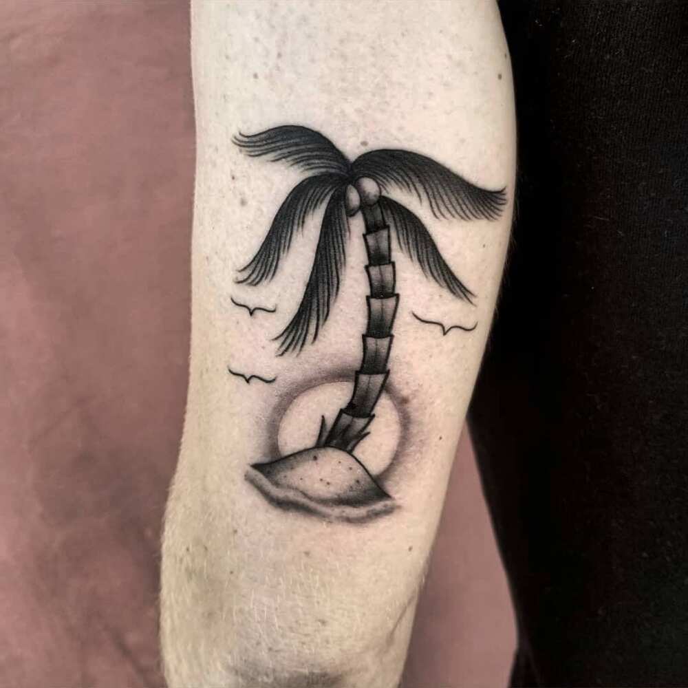 palm tree tattoo