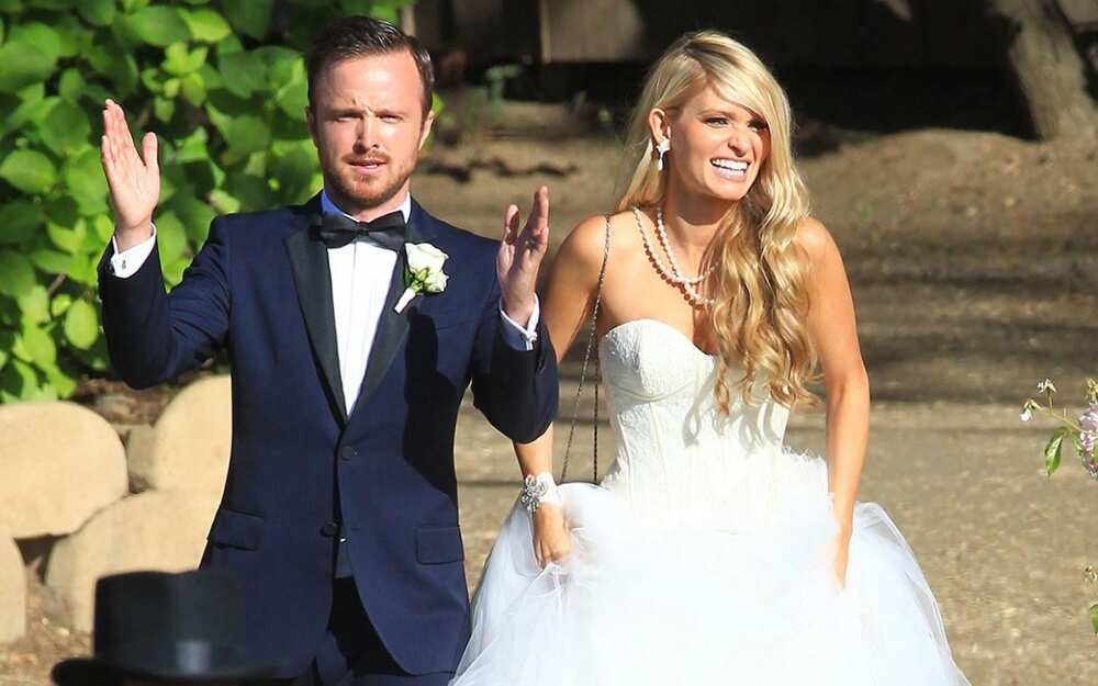 Aaron Paul and Lauren Parsekian