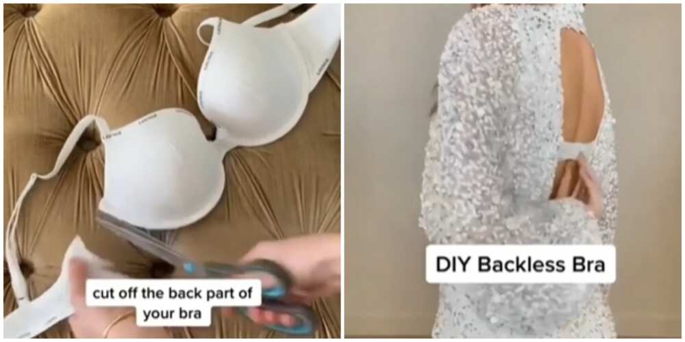 Nigerians React to Viral Hack on How to Rock a Bra Underneath Backless Dress  