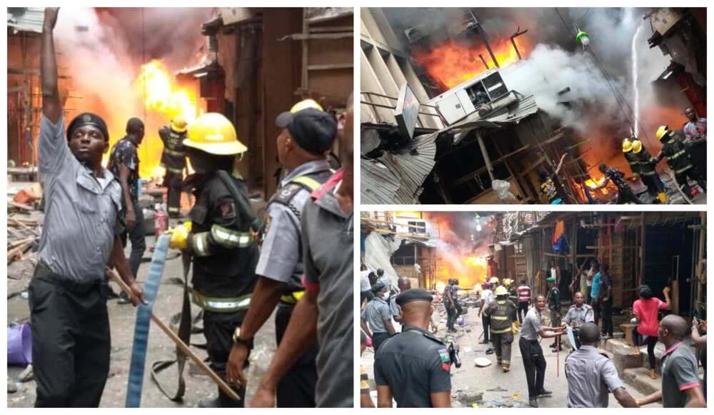 Balogun market in Lagos on fire again