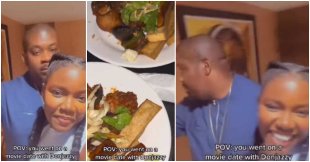 Don Jazzy on movie date with lady. Don Jazzy on movie date with lady.