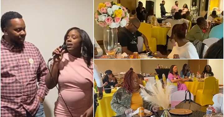 Baby shower, pregnant woman, gifts