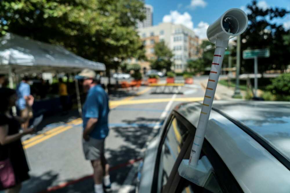 A sensor installed on a car records temperature, humidity, time and location for an urban heat mapping project