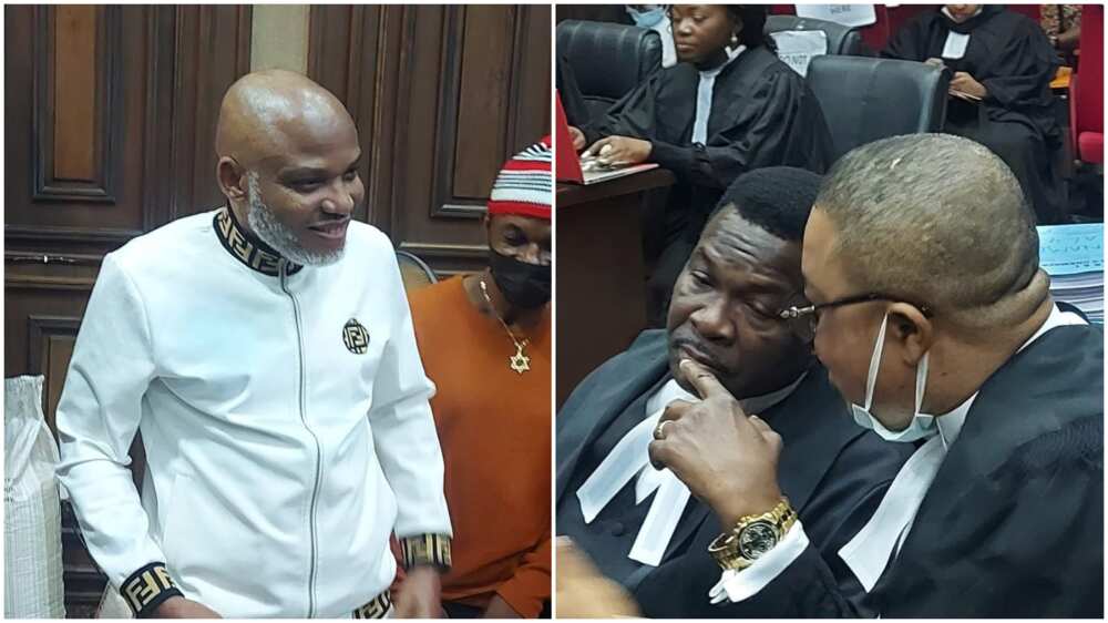 FG's Lawyer Says Nnamdi Kanu Denies Being an IPOB Member in Court