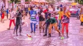 After visit to hometown, angry youths wash off Atiku's footsteps, perform 'cryptic cleansing'