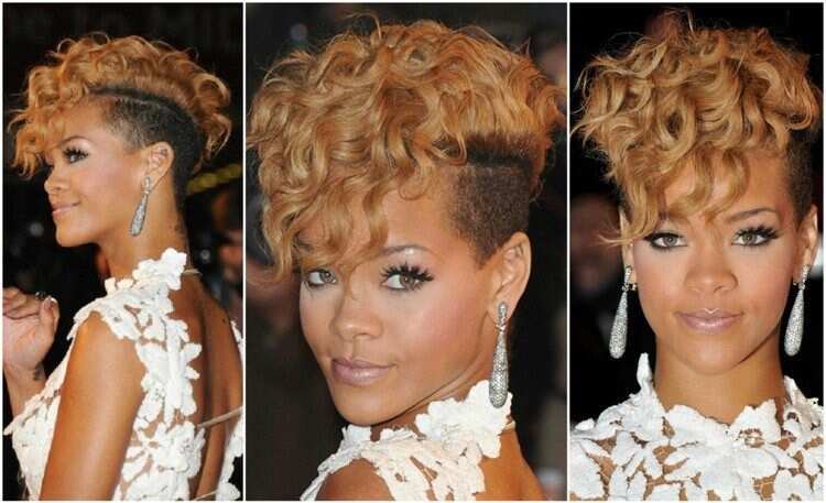 Rihanna S Short Hairstyles Front And Back View Legit Ng