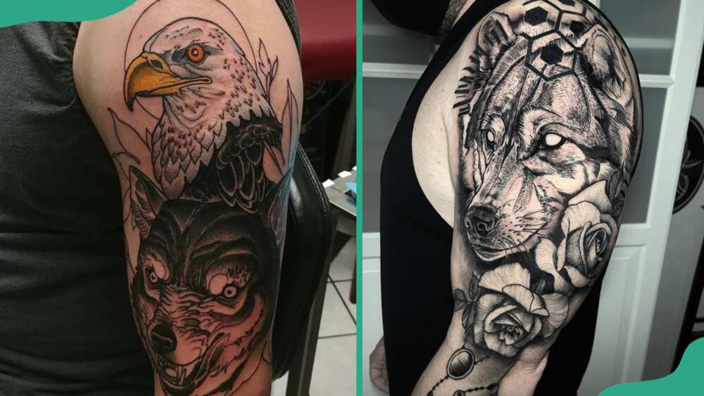 Animals half-sleeve tattoo designs