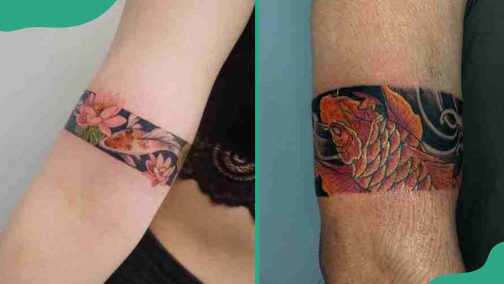 Koi fish armband tattoos