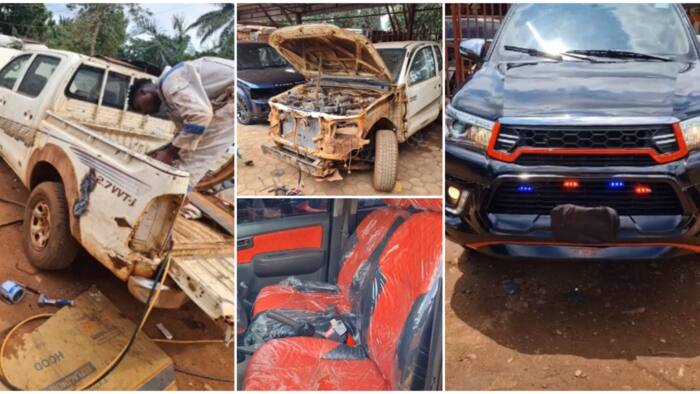 "This is sweet": Nigerian man converts old ride into fine 'tear rubber' 2020 Tiger car, video causes stir