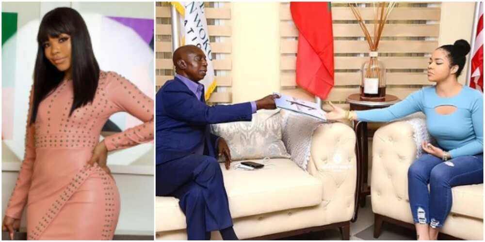 New wife loading: Hilarious reactions as BBNaija's Nengi pays courtesy visit to Ned Nwoko