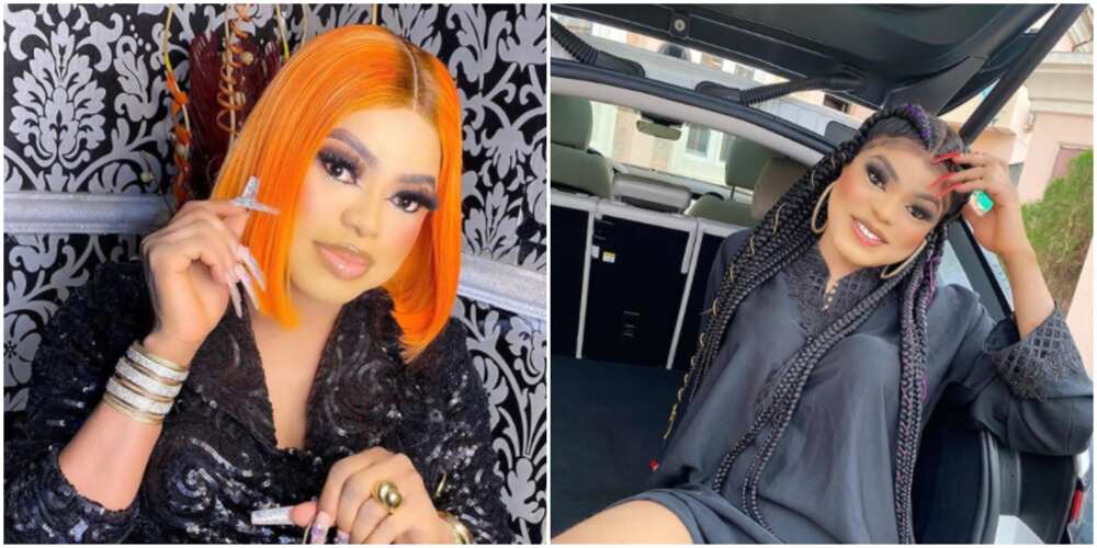 If you want to be a runs girl, be an expensive one - Bobrisky says as he shows off dollar bills