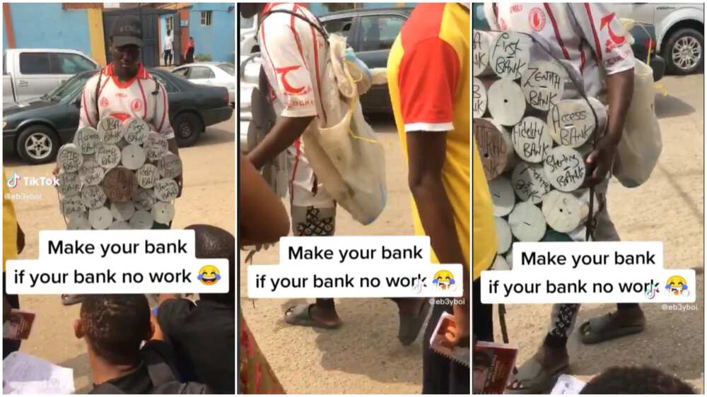Piggybanks in Nigeria/Man branded his piggybanks.