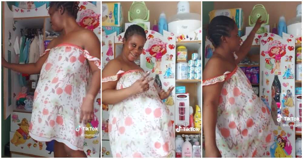 Pregnant Nigerian lady, heavily pregnant Nigerian lady, baby things