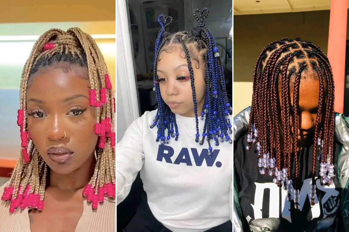 10 Of The Latest Must-See Knotless Braids With Beads Styles