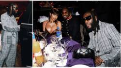 Pre Grammy gala: Burna Boy seated at same table with Cardi B and Offset, Odogwu's lady-like handbag spotted