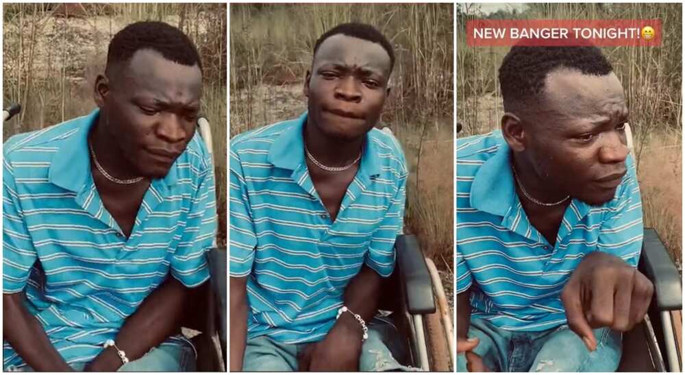 Photos of a Nigerian man named Determination who sings on TikTok.
