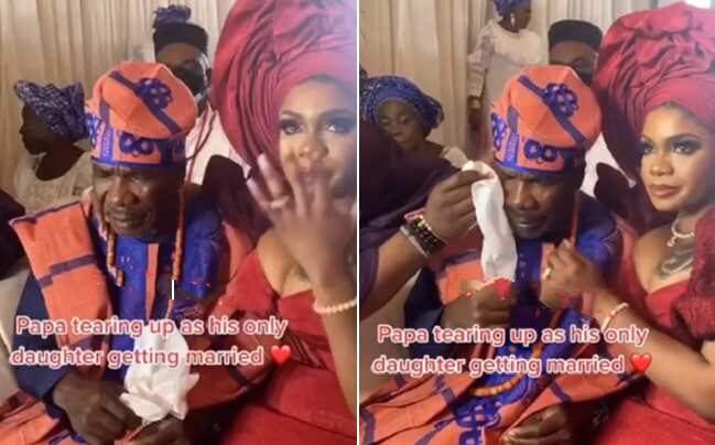 Nigerian dad cries as his daughter wed in church