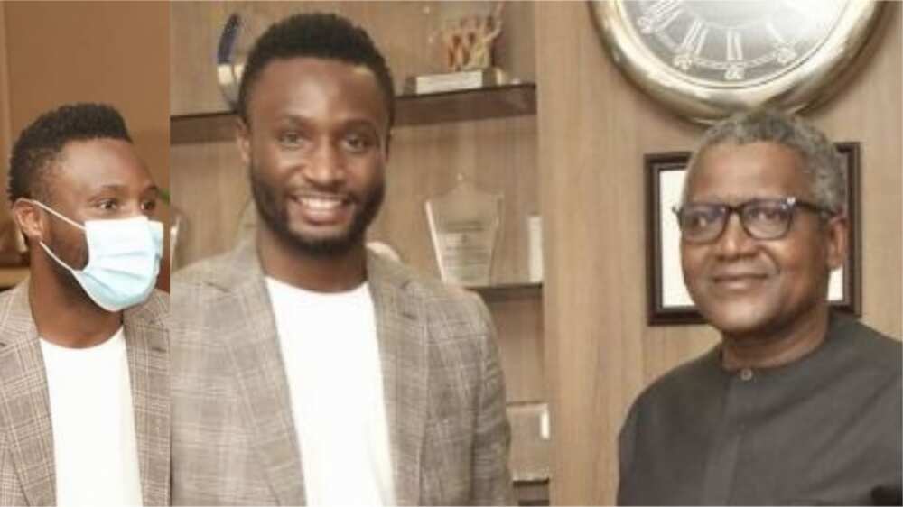 Mikel Obi meets Aliko Dangote.