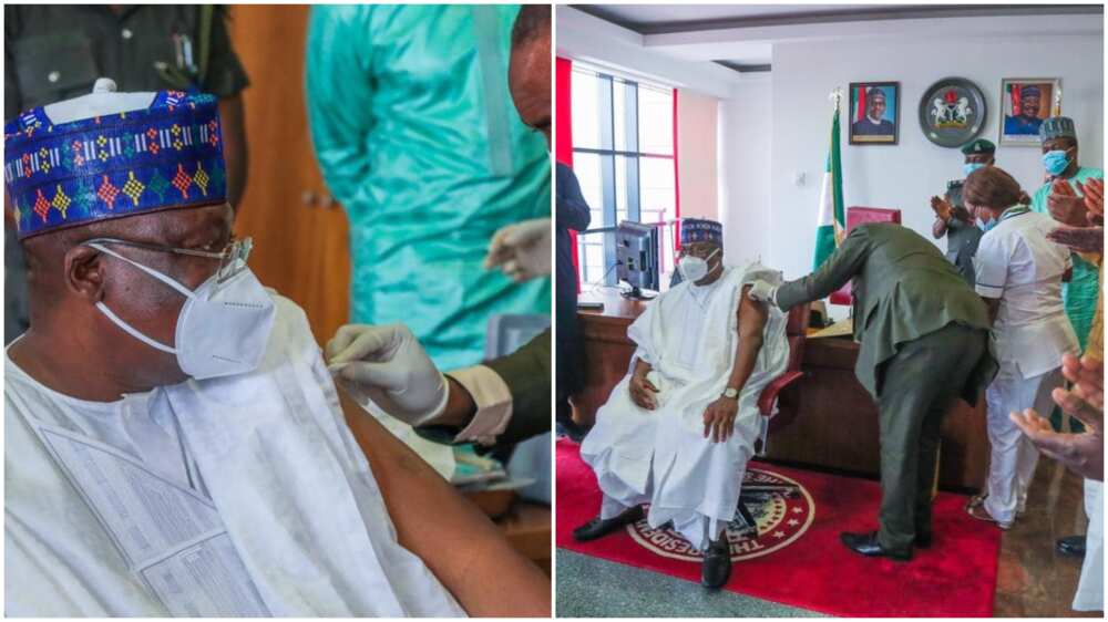 Senate President Ahmad Lawan Receives COVID-19 Vaccine