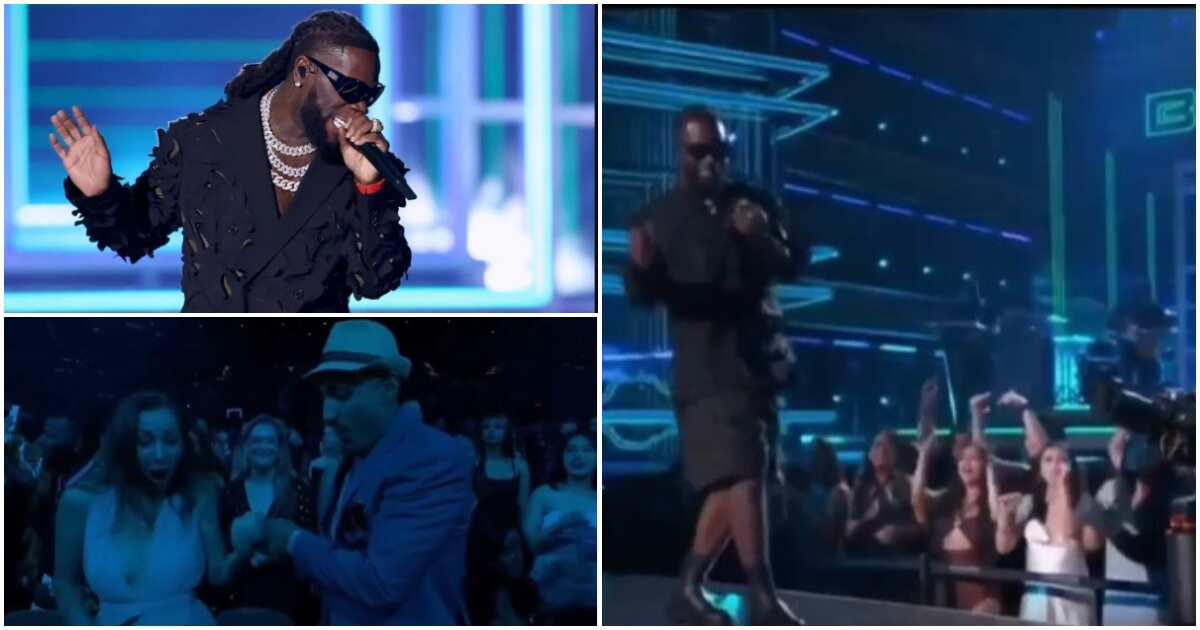 Burna Boy closes Billboard Music Awards with thrilling performance, meets American rapper Diddy