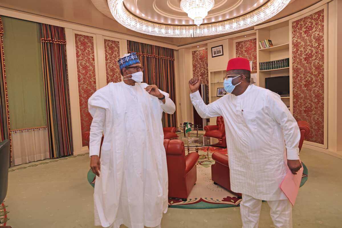 Fear or strategy: After claiming weight gain despite sack order, Umahi visits Buhari