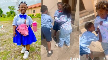 Nigerian lady with small stature storms her children's school as she graduates from school, video warms hearts