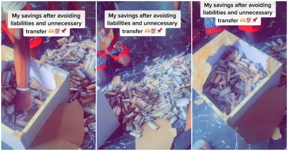 Man packs out over N2 million from his piggy bank, piggy bank stories, Nigerian man finds over N2m in piggy bank